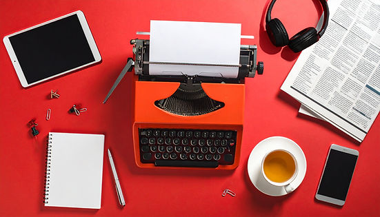 media on red table.jpg