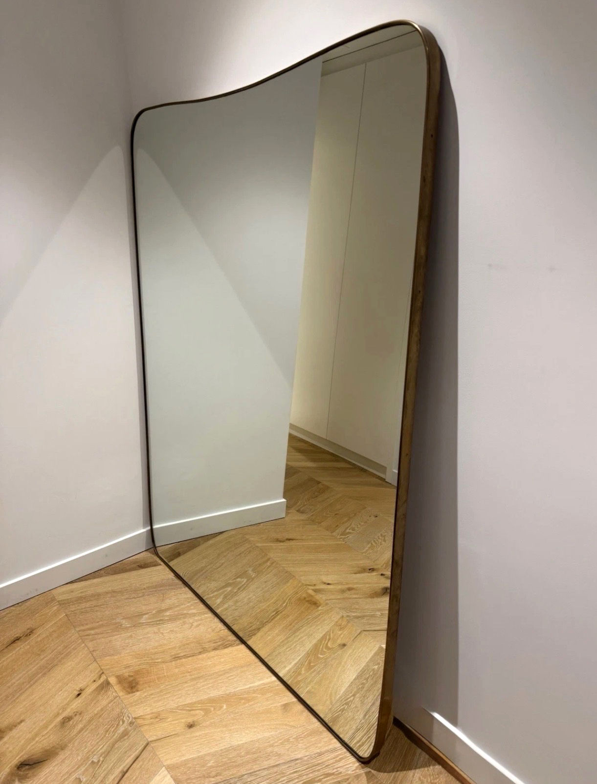 LARGE "F.A. 33" STYLE BRASS MIRROR