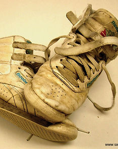 Worn Basketball Sneakers