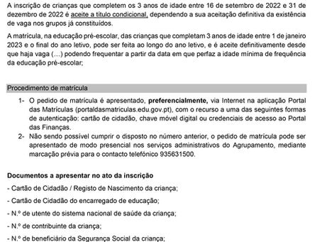Matrículas - Educação Pré-escolar
