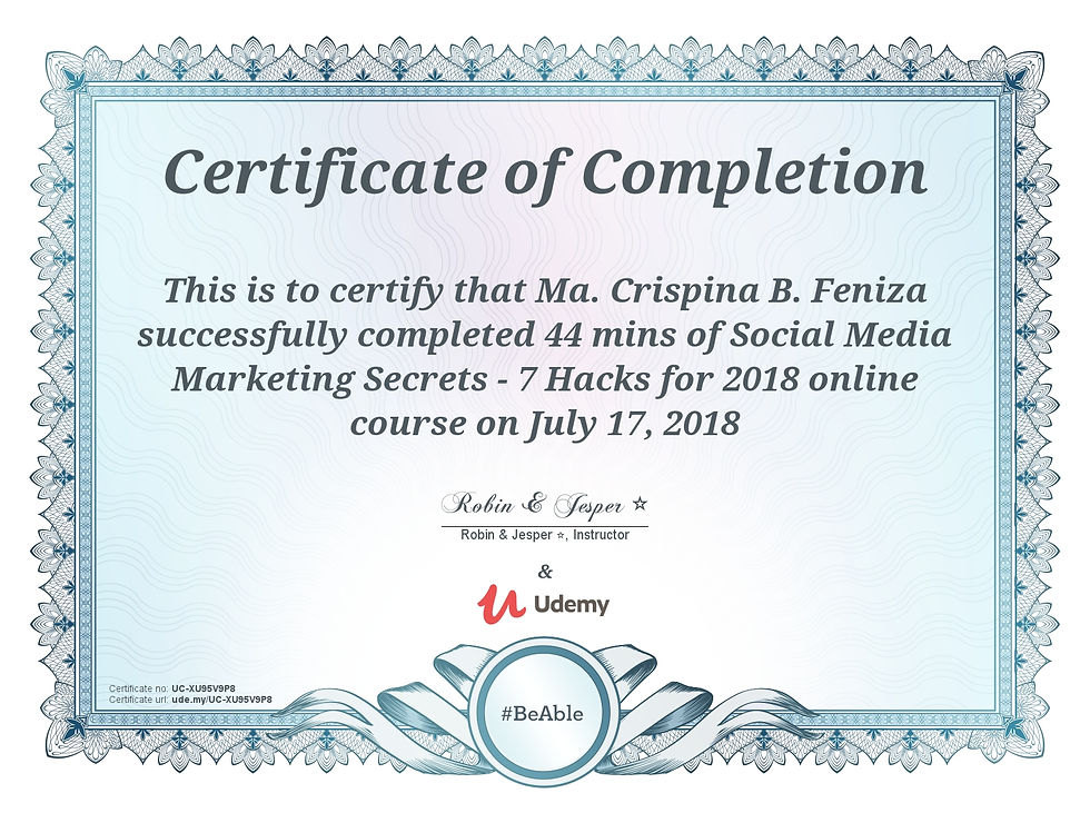 Certificate in Social Media Marketing Strategy
