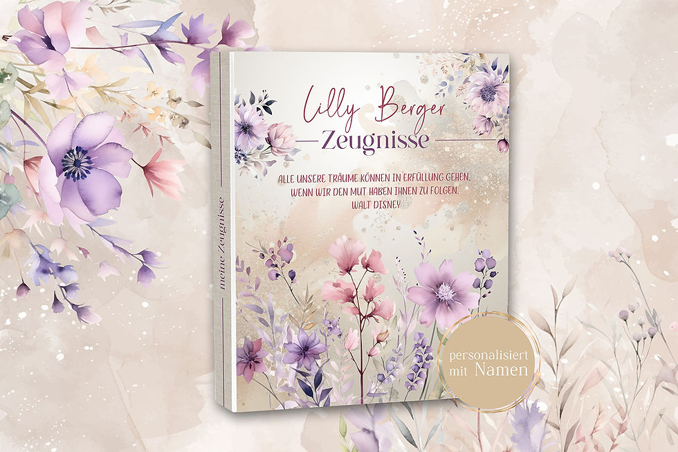 Zeugnismappe "Blumenwiese"