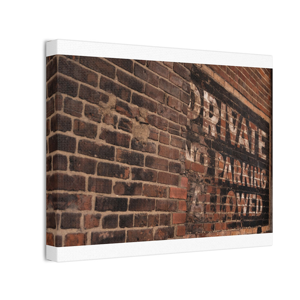 Thumbnail: Rustic Canvas Wall Art - Private No Parking Sign