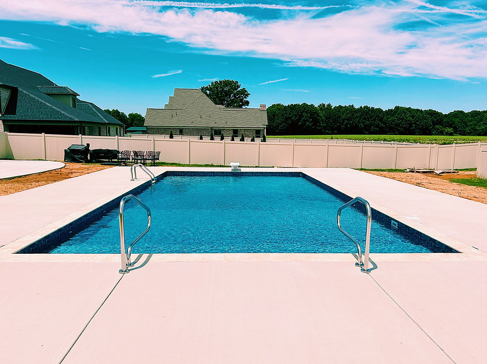 Beautiful pool installed by Paradise Pools in West Tennessee