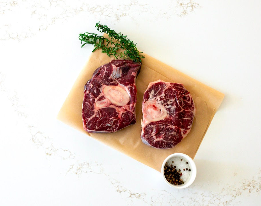 Shank Steak on marble counter in Steinbach Manitoba
