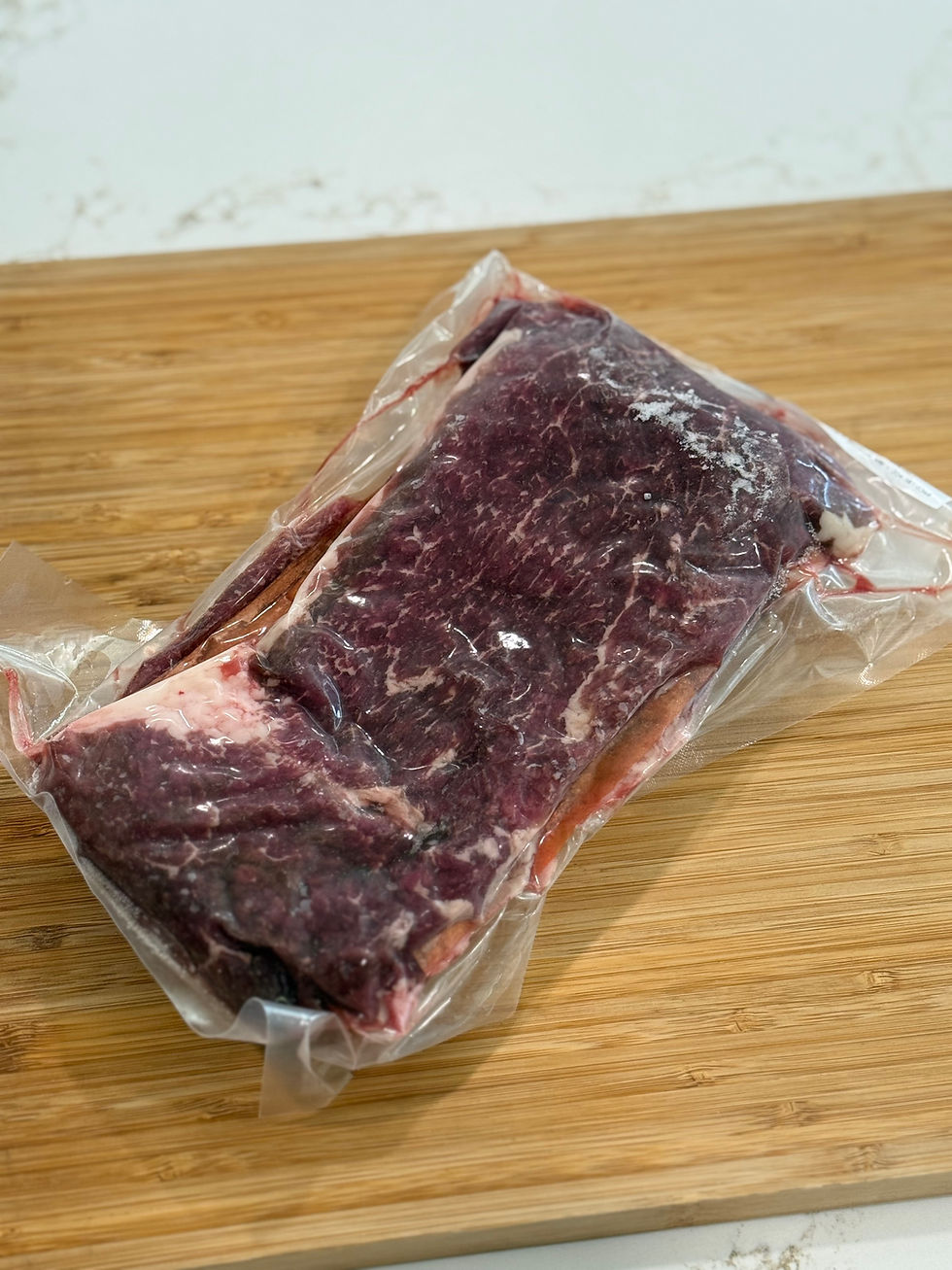 vacuum sealed minute steak at Benner Beef in Steinbach Manitoba