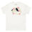 Thumbnail: A white t-shirt with Mew. They are lying down on their side, their tail curled around and their eyes closed happily. They are surrounded by several pink flowers.