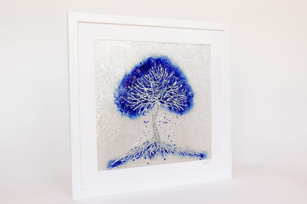 Tree of Life in blue hues