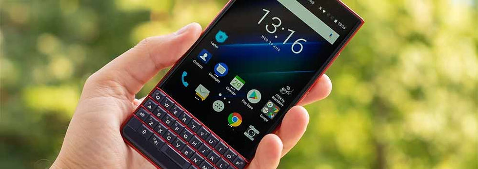 BlackBerry revival with physical QWERTY keyboards showing Clicks case, Unihertz devices, and potential new BlackBerry smartphones for wireless dealers