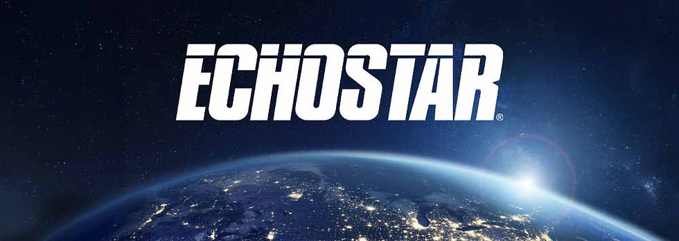 EchoStar logos with AWS-3 spectrum sale announcement showing $1 billion transaction for wireless network expansion and 5G improvement