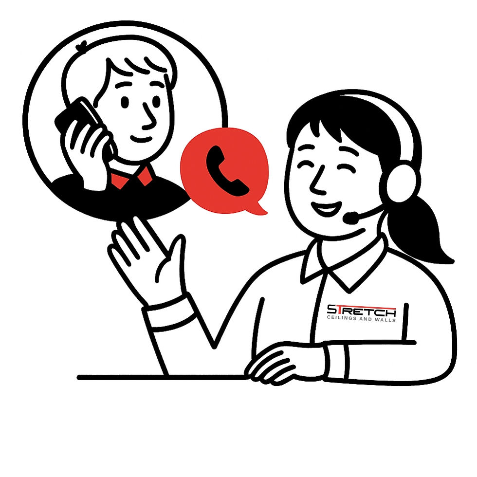 Graphic of a woman doing a consultation with a client over the phone