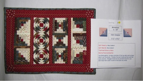 Miniature Quilt: Cabin Sampler