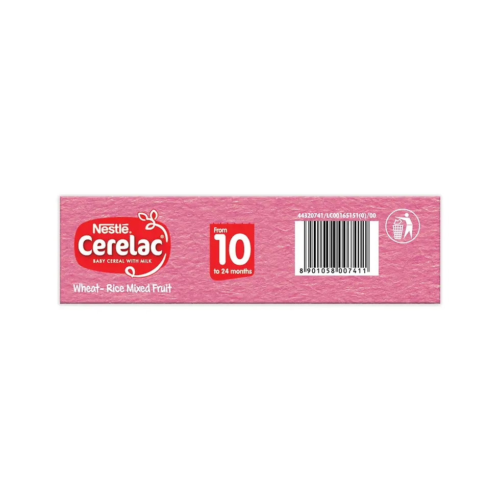 Thumbnail: Nestle Cerelac Baby Cereal with Milk Wheat-Rice Mixed Fruit From 10 Months 300g