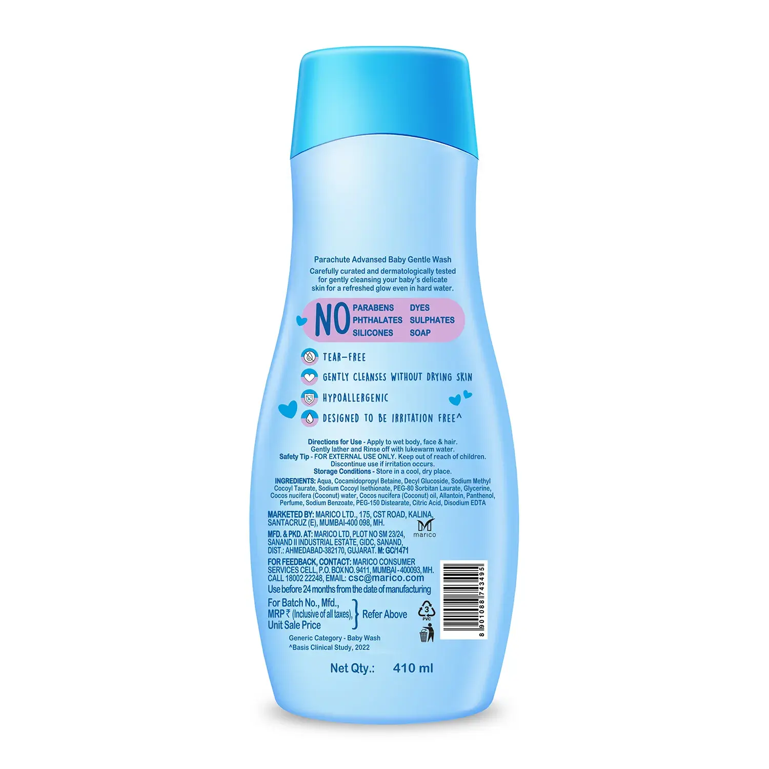 Parachute Advansed Baby Gentle Wash 410ml