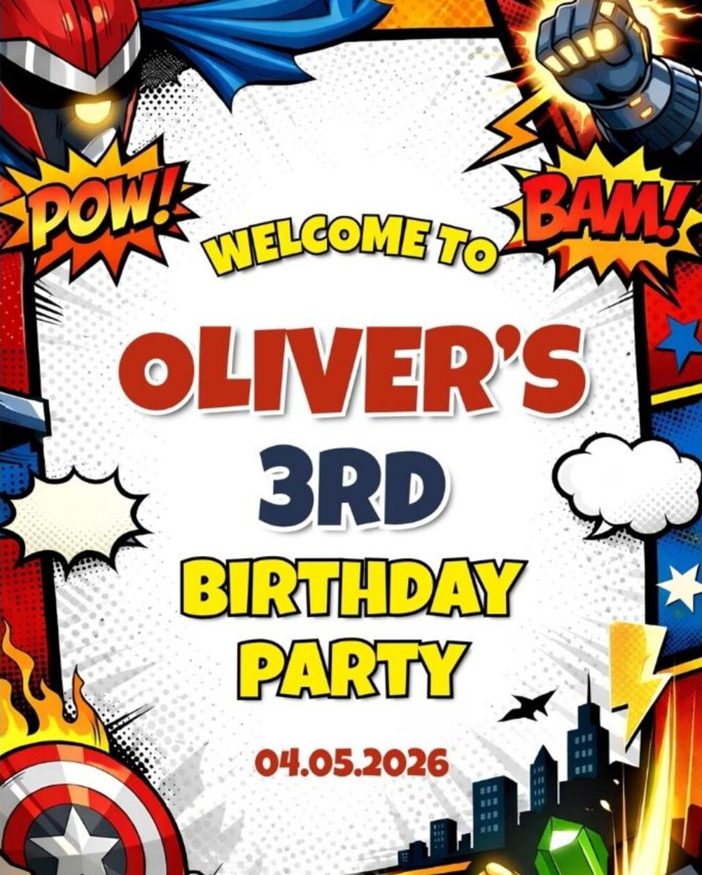 Superhero Welcome Sign