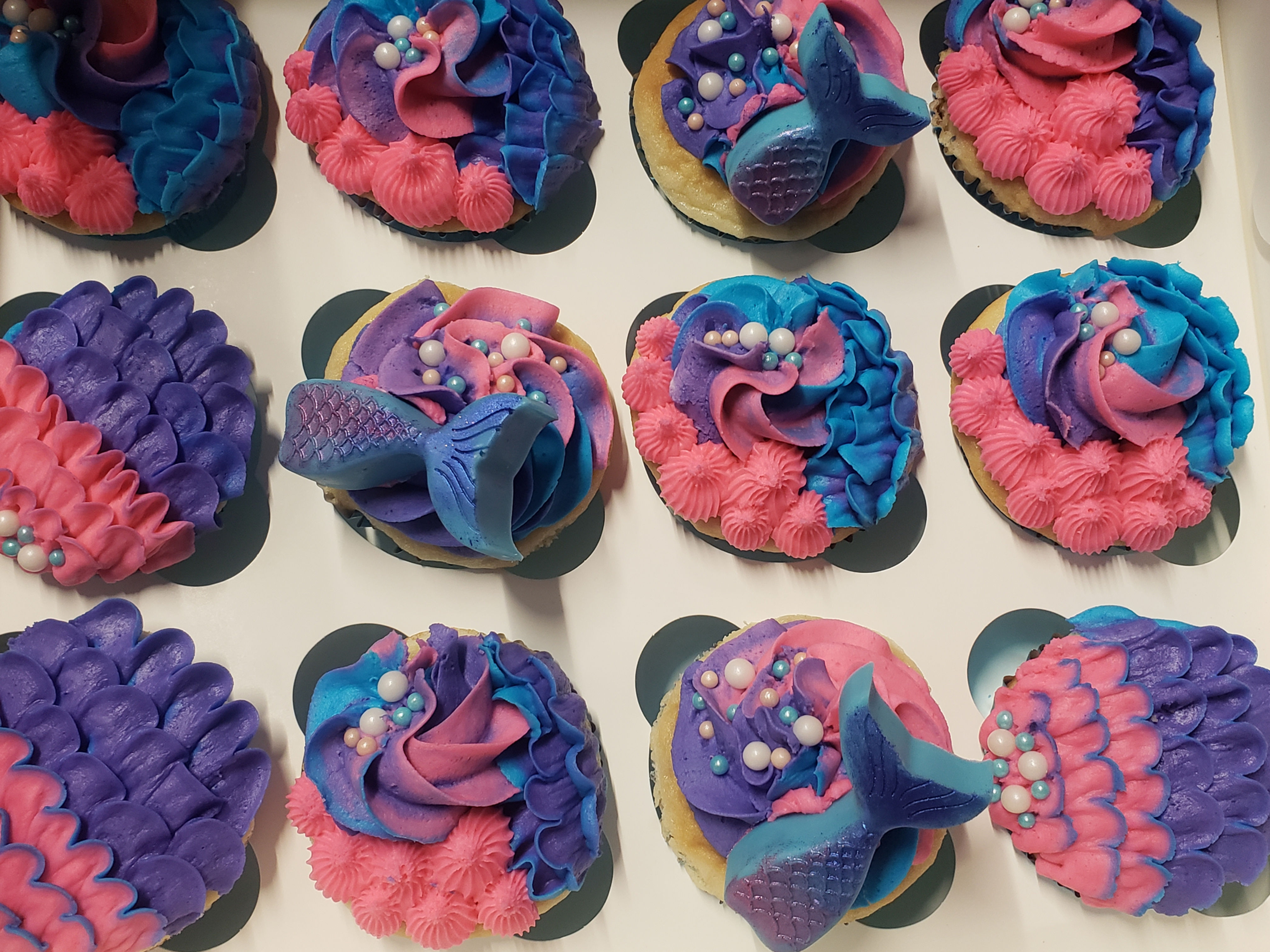 Dozen Mermaid Cupcakes