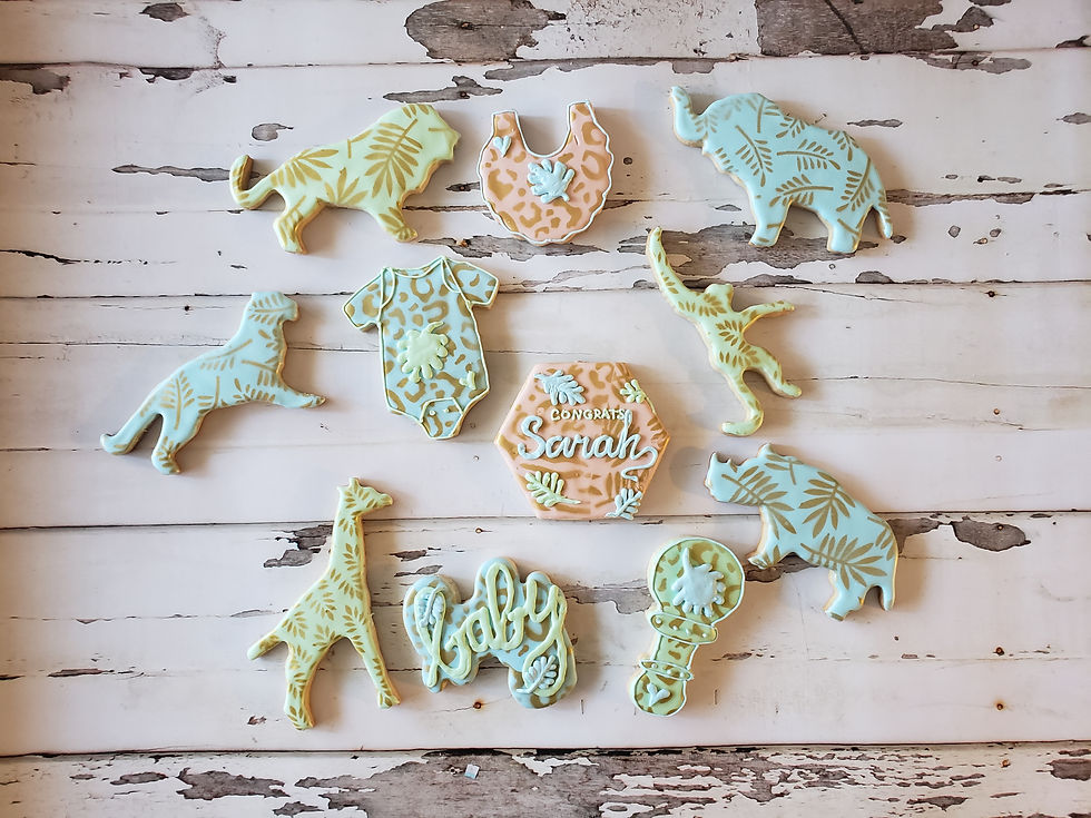 Chic Jungle Baby Shower Set