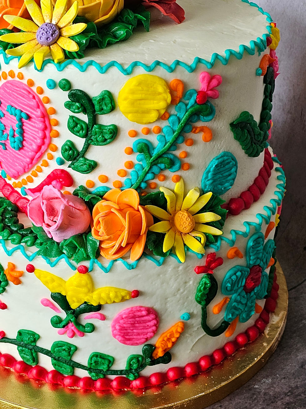 Thumbnail: Fiesta Engagement Two Tier Cake
