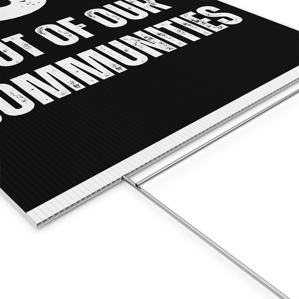 Thumbnail: anti ice protest signs outdoor demonstration