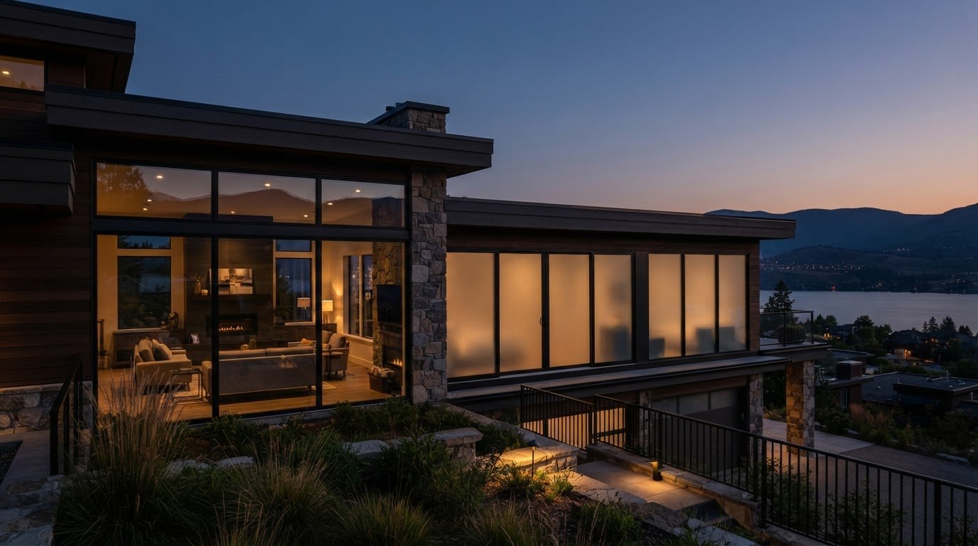 Window Film for Privacy at Night in Peachland: Which Type Works
