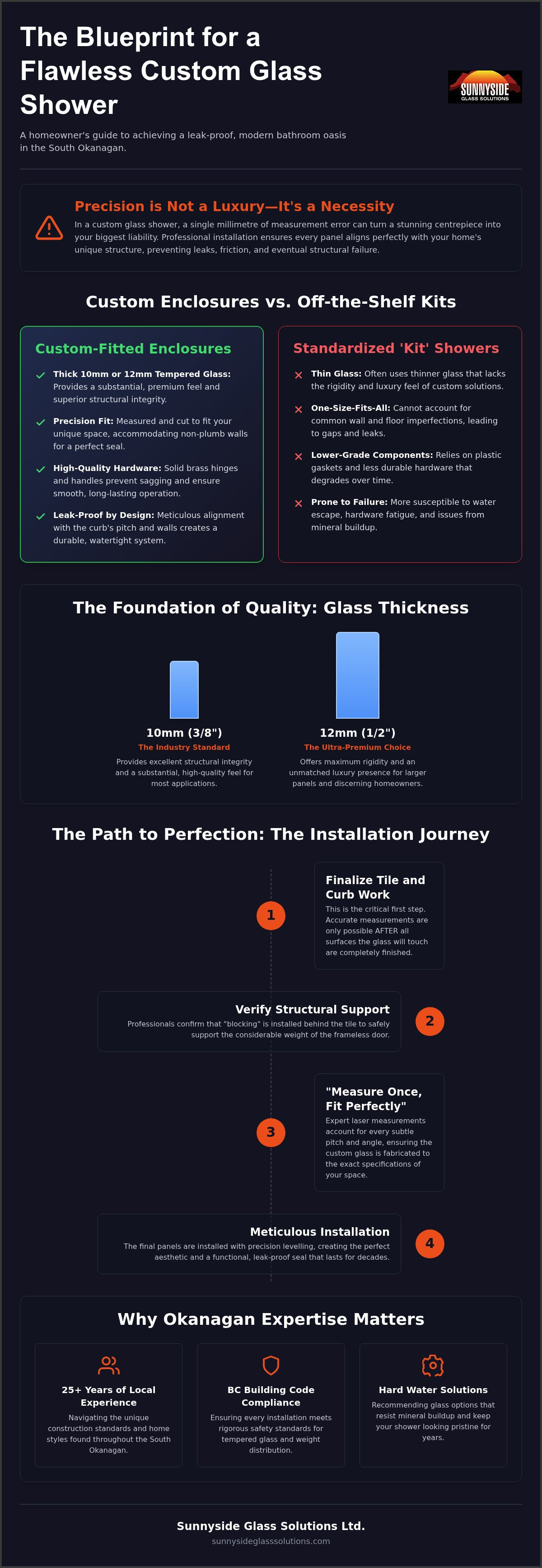 Glass shower installers penticton