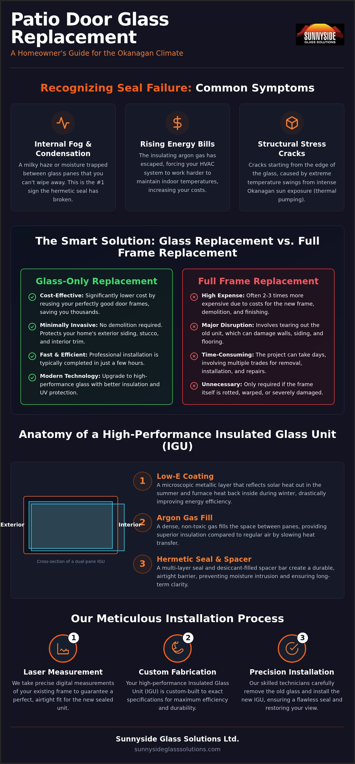 Patio door glass replacement Peachland