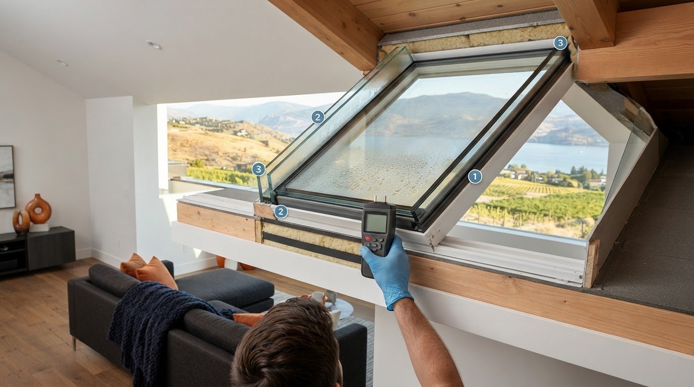 Skylight Condensation Repair in Peachland: Identify the Cause