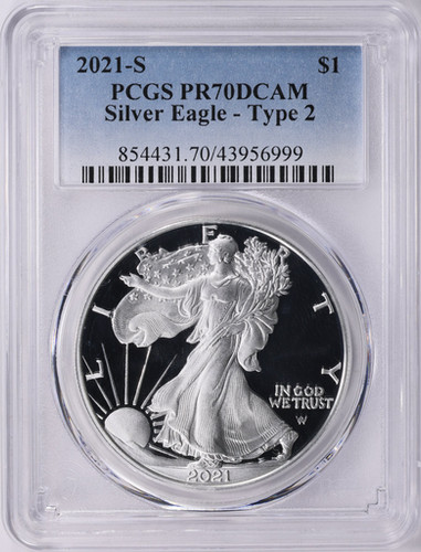 2021-S アメリカン・シルバーイーグル Type 2 PR70DCAM 完全解説｜PCGS