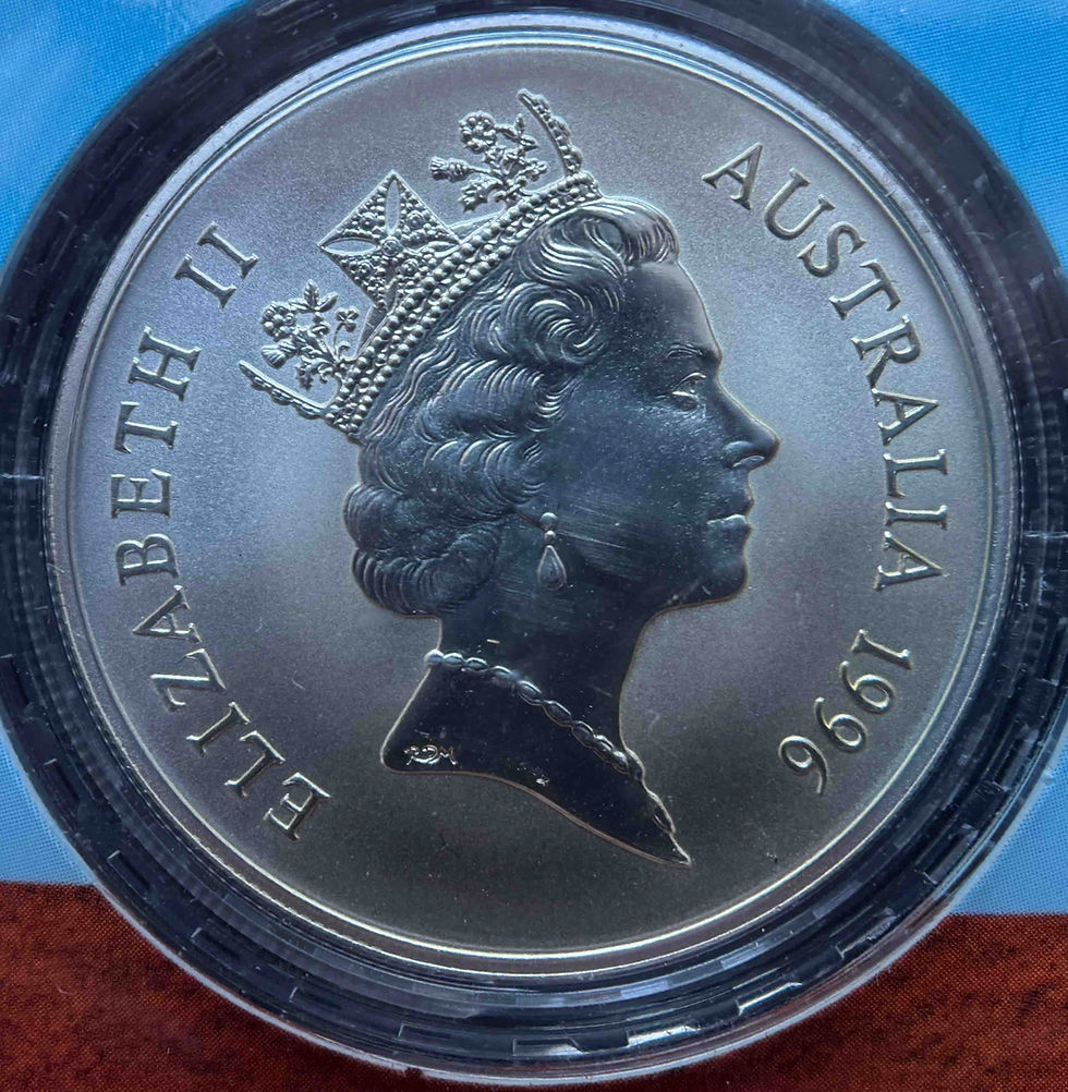 サムネイル： 1996年 オーストラリア シルバー・カンガルー 1ドル銀貨 オリジナル包装