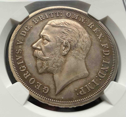 1935年 英国 ジョージ5世 ジュビリークラウン銀貨 NGC PF63 Raised
