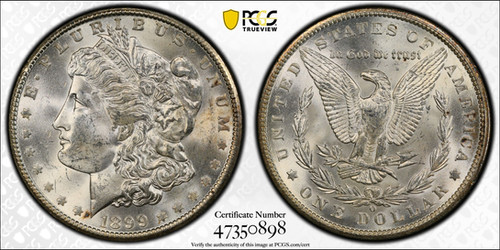 アメリカ モルガンダラー銀貨1899 O PCGS MS 63 | GoldSilverJapan