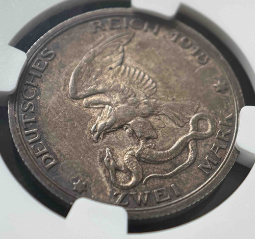 1913年 ドイツ帝国 プロイセン王国発行 2マルク銀貨「ナポレオン戦争