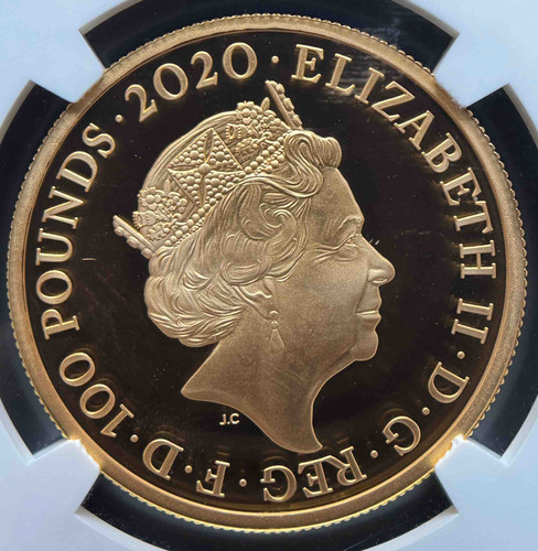 2020年 イギリス 100ポンド金貨 プルーフ ミュージック・レジェンズ