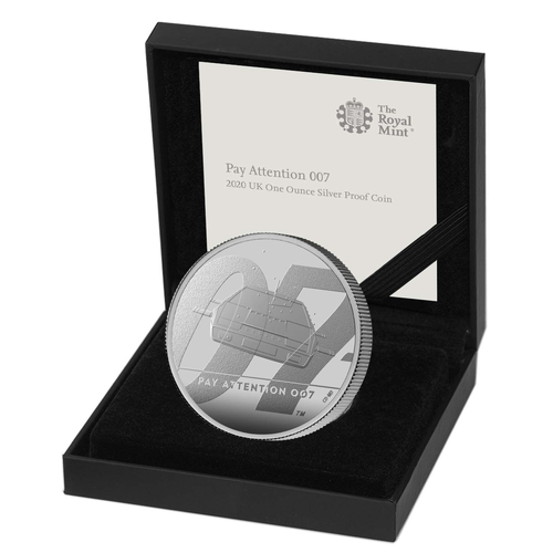 2020年 イギリス ジェームズ・ボンド「Pay Attention 007」1オンス銀貨