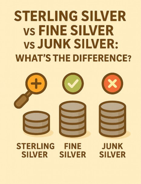 Sterling Silver vs Fine Silver vs Junk Silver: What’s the Difference?