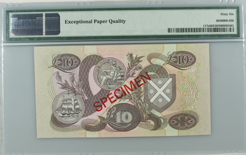 PMG66 EPQ スコットランド銀行 10ポンド紙幣 SPECIMEN 1992-94年 Pick