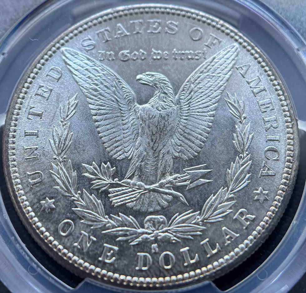 縮圖：1882-S版摩根银元，经PCGS认证为MS64