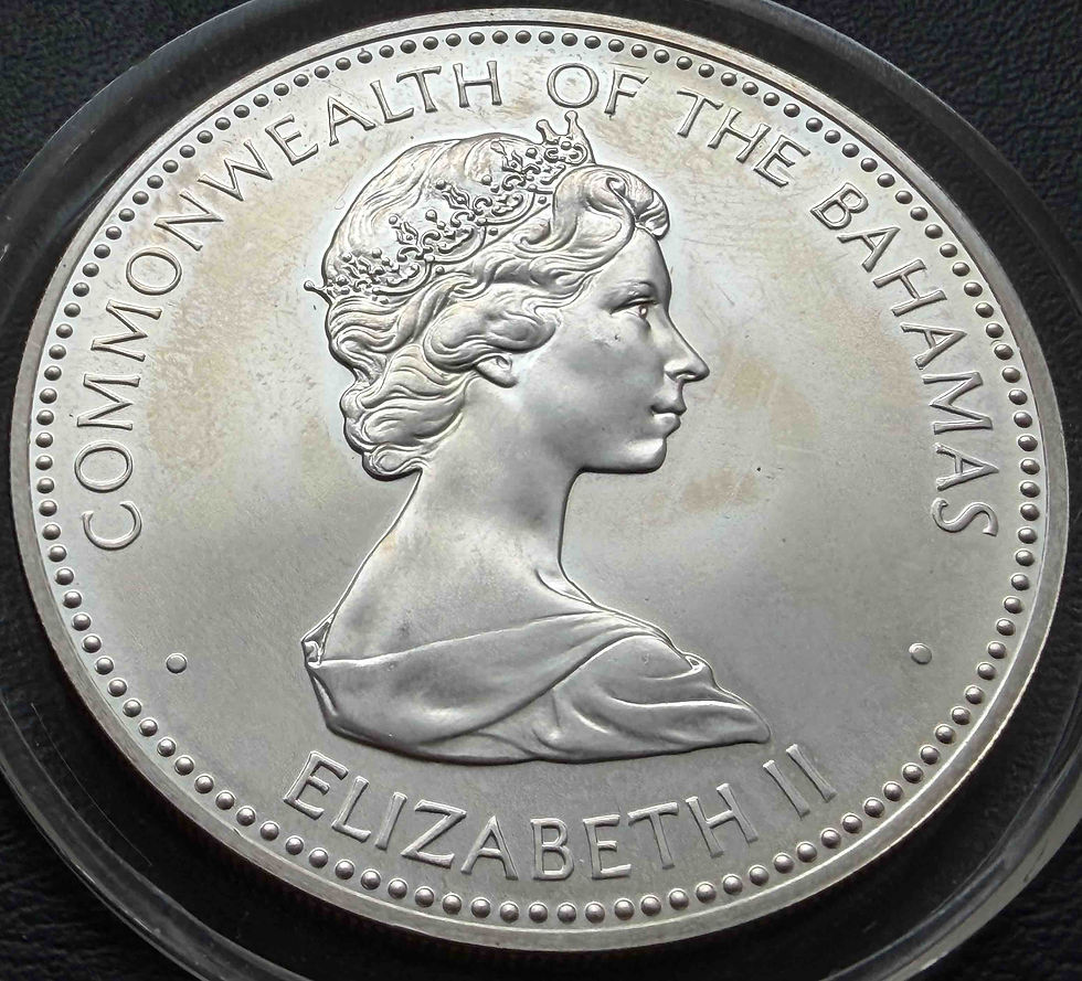 Thumbnail: 1973年 バハマ独立記念 10ドル大型銀貨 エリザベス2世 サンタ・マリア号 スターリングシルバーGoldSilverjapan 