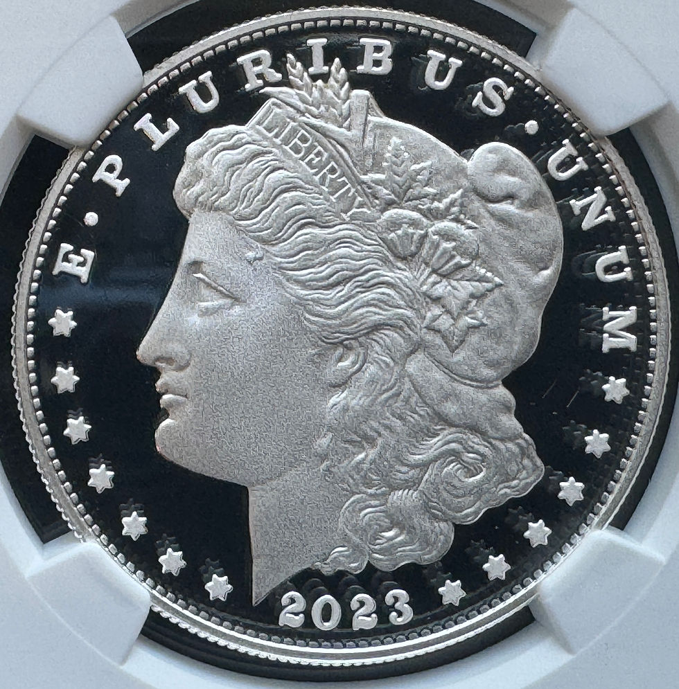 Miniatura: Moneda de plata de dólar Morgan NGC PF70 Ultra Cameo 2023, marca de ceca S, plata pura 999