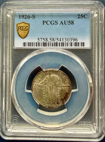 1926-S アメリカ 25セント銀貨 スタンディング・リバティ クォーター