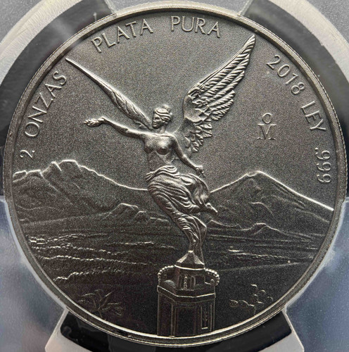 世界最高評価】2018年 メキシコ リベルタード 銀貨 2オンス