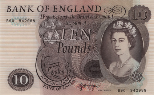 イギリス銀行券 10ポンド エリザベス2世（シリーズC） Bank of England