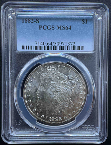 1882-S モルガンシルバーダラー PCGS MS64認定 | GoldSilverJapan