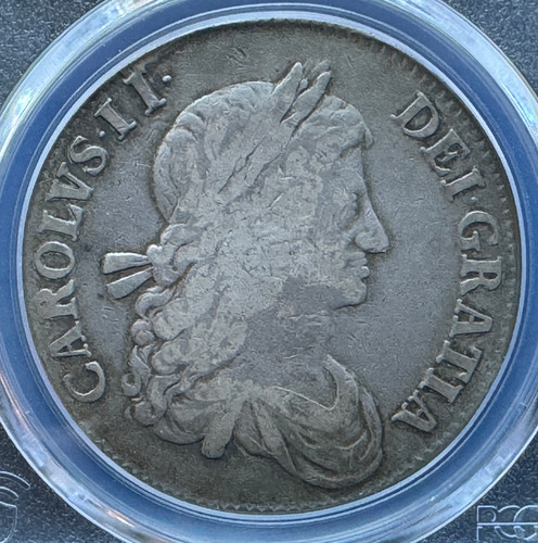 1663年（1660~1685）イギリス クラウン銀貨Charles II チャールズ2世