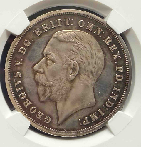 1935年 英国 ジョージ5世 ジュビリークラウン銀貨 NGC PF63 Raised