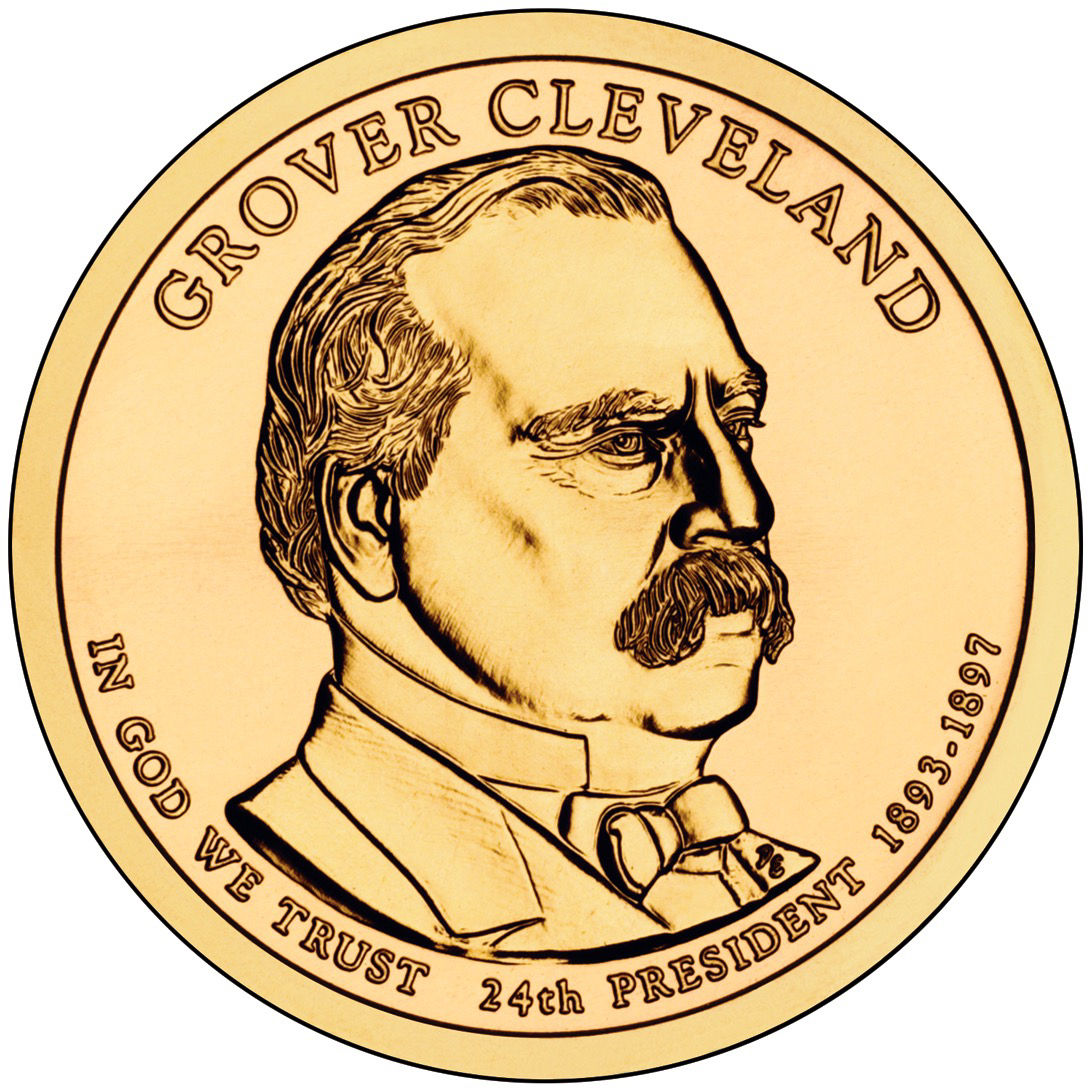 2012 US Grover Cleveland, 24th President, 1-dollar coin, mint mark random
