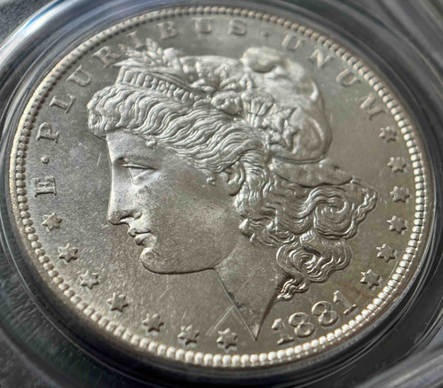 モルガンダラー　1881年 アメリカ 1881年（S）1ドル銀貨 モルガンダラー PCGS MS67 裏面は