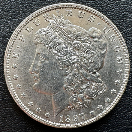 アメリカ1897年 モルガン　ドル　銀貨 1897 年アメリカ モルガンドル銀貨 | GoldSilverJapan
