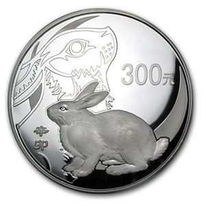 2011 中国 兎年（辛卯）記念銀貨 1キログラム プルーフ額面300元 file.jpg