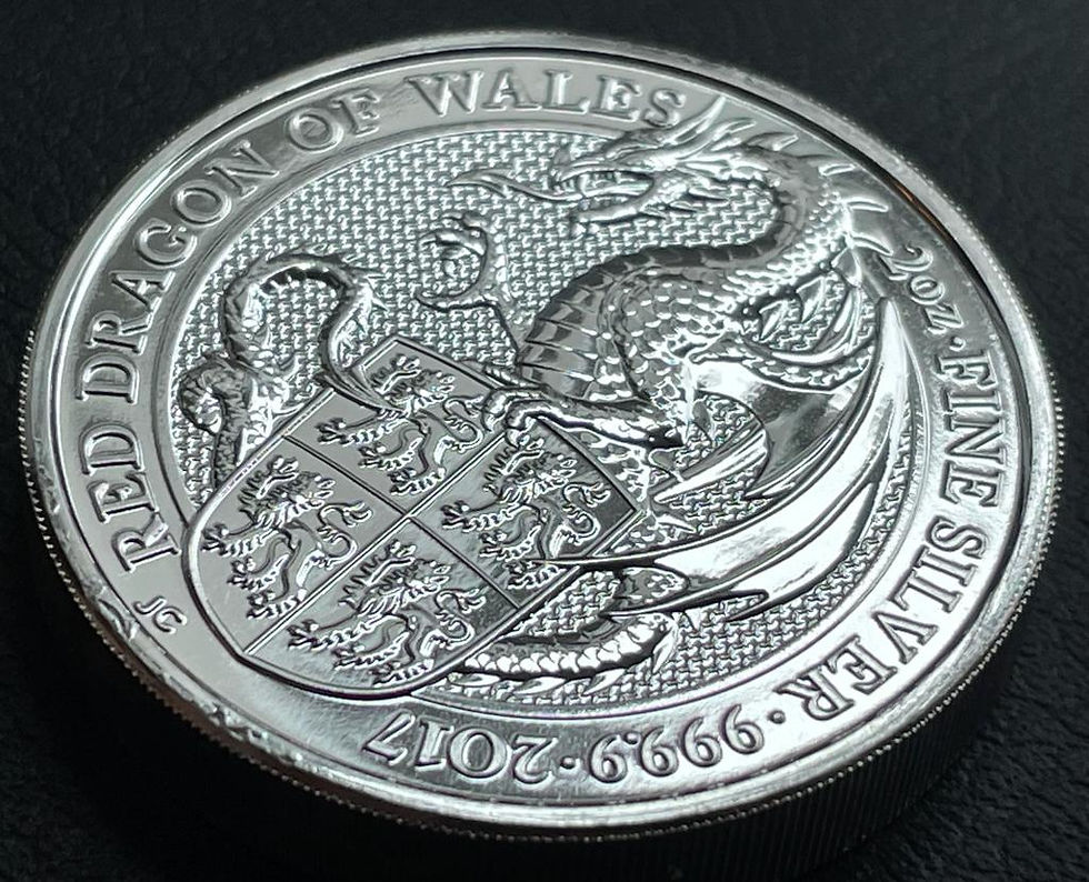 2017 イギリス 2 オンス 銀貨 クィーンズビースト (ドラゴン)ケース 